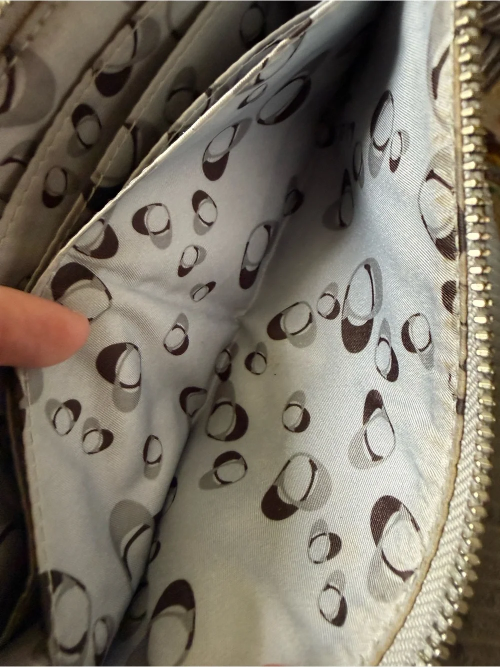 Coach Poppy Metallic Wristlet Clutch